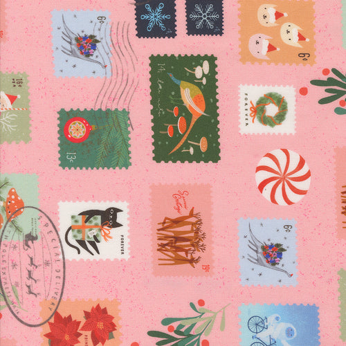 Tiny Christmas Stamps Cotton Candy by Lizzy House
