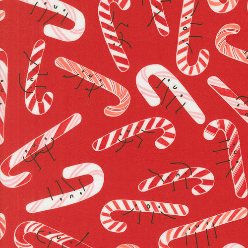 Tiny Christmas Candy Canes Red by Lizzy House