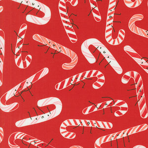 Tiny Christmas Candy Canes Red by Lizzy House