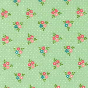 Strawberry Lemonade - Bouquet Floral Dots Mint by Sherri and Chelsi