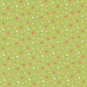 Strawberry Lemonade - Poppies Ditsy Lime by Sherri and Chelsi