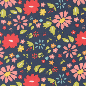 Delightfully Yours Wildflowers Navy by Sherri and Chelsi