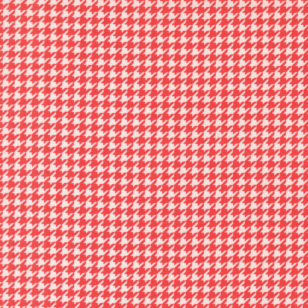 Delightfully Yours Houndstooth Plaid Geranium by Sherri and Chelsi