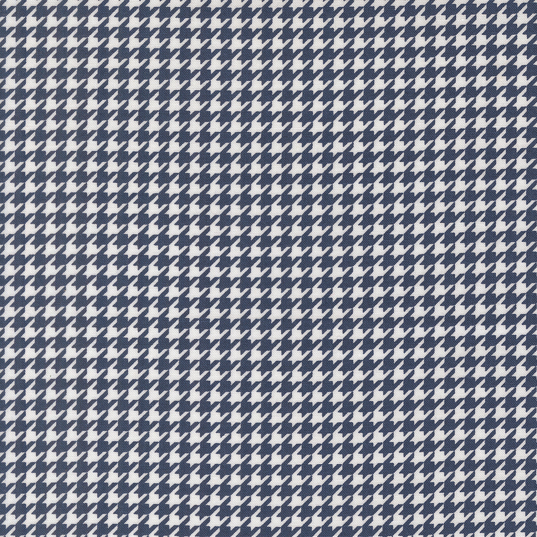 Delightfully Yours Houndstooth Plaid Navy by Sherri and Chelsi