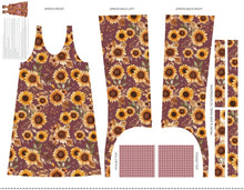 Load image into Gallery viewer, RESERVATION - Harvest on the Prairie Sunflower Pinafore Home Dec Panel Wine by Modern Prairie