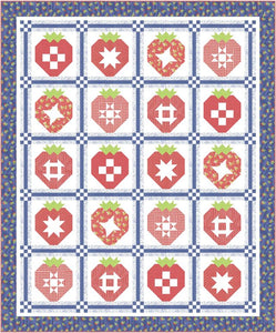 RESERVATION - Fruit Salad Strawberry Sampler Boxed Quilt Kit by Corey Yoder
