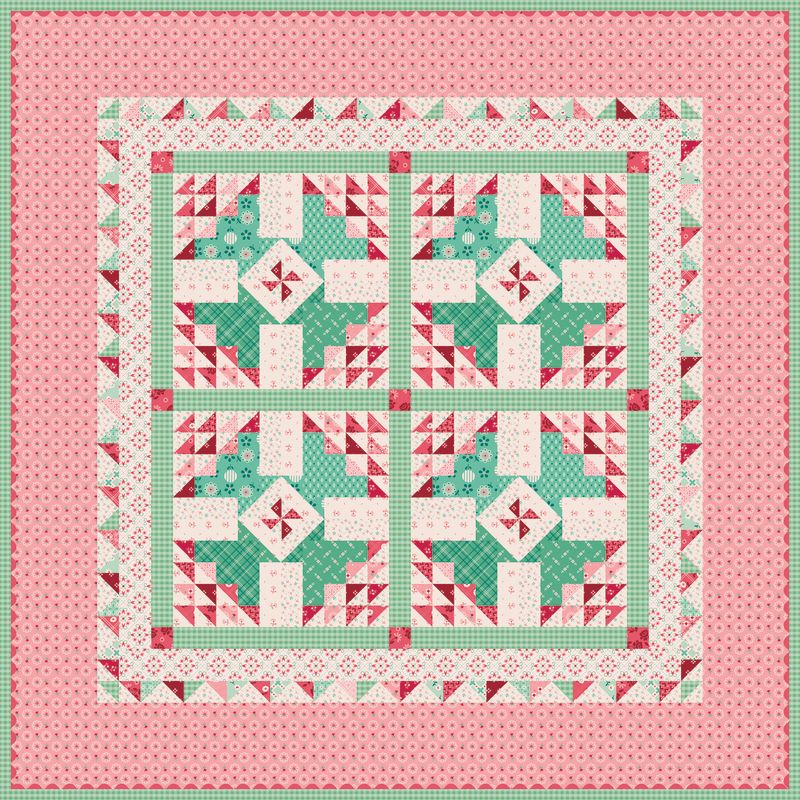 RESERVATION - Berry and Sage Berry Baskets Table Topper or Baby Quilt Boxed Quilt Kit by Lori Holt
