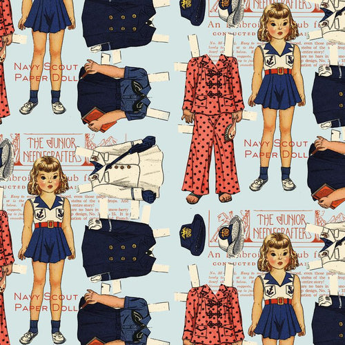 COMING SOON - Sew America Navy Scout Paper Doll Blue by J. Wecker Frisch