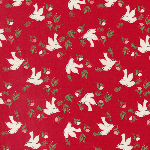 Once Upon a Christmas -Wintersong Novelty Birds Red by Sweetfire Road