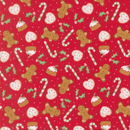 Merrily On High Sweet Treats Holly Christmas Red by Sweetfire Road