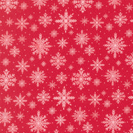 Merrily On High Christmas Snowflake Christmas Red by Sweetfire Road