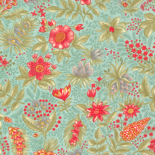 Etchings Collections For a Cause -Jacobean Florals Aqua by Howard Marcus and 3 Sisters
