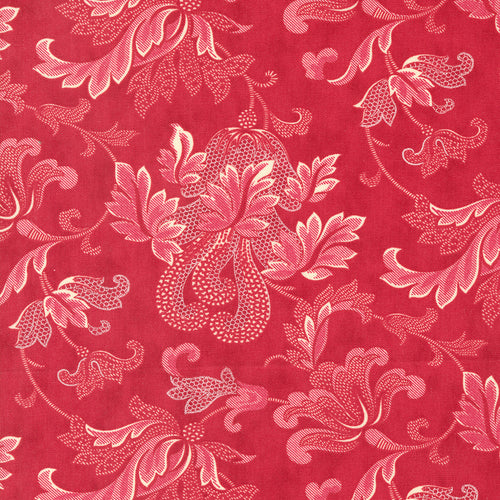 Etchings Collections For a Cause - Flourish Damask Scroll Red by Howard Marcus and 3 Sisters