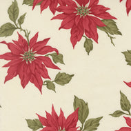 Candlelight Christmas Poinsettias Cream by 3 Sisters