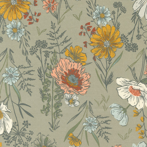 Woodland and Wildflowers - Wonder Florals Taupe by Fancy That Design House