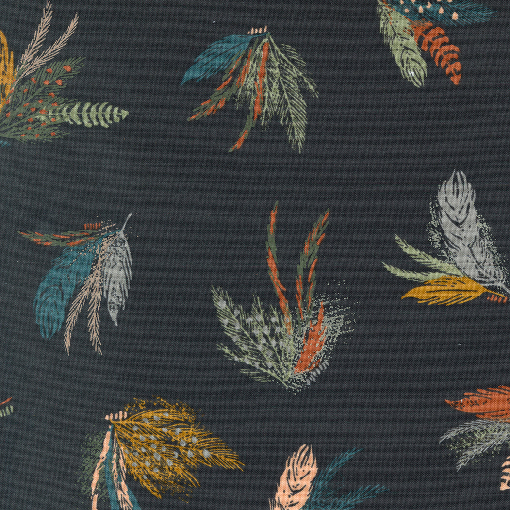 Woodland and Wildflowers - Novelty Feathers Charcoal by Fancy That Design House