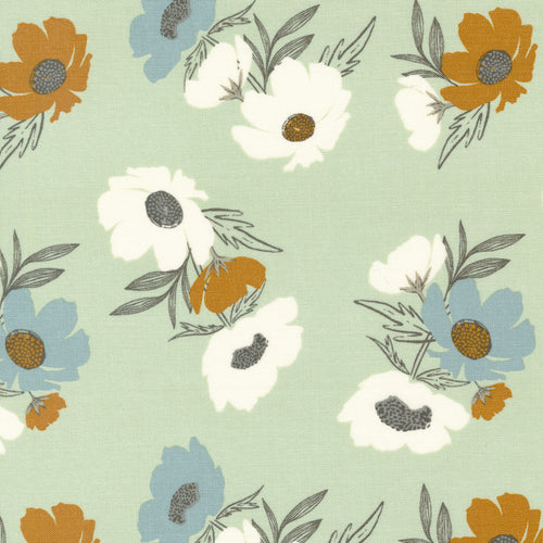 Woodland and Wildflowers - Bold Bloom Florals Pale Mint by Fancy That Design House