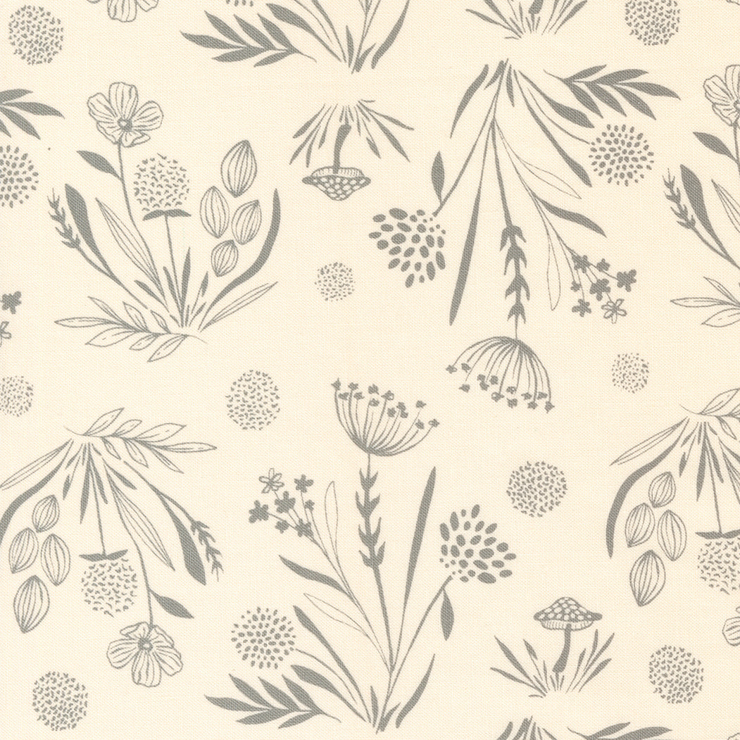 Woodland and Wild Flowers - Foraged Florals Cream by Fancy That Design House