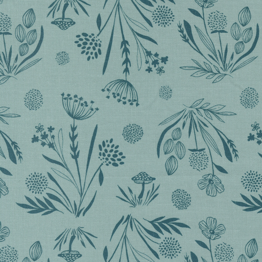 Woodland and Wildflowers - Foraged Florals Bluestone by Fancy That Design House