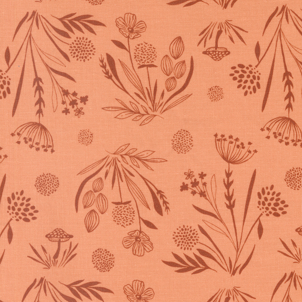 Woodland and Wildflowers - Foraged Florals Coral Peach by Fancy That Design House