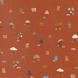 Woodland and Wildflowers - Novelty Mushrooms Rust by Fancy That Design House