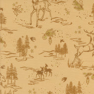 Old World Yuletide Deer Landscape Almond by Fancy That Design House