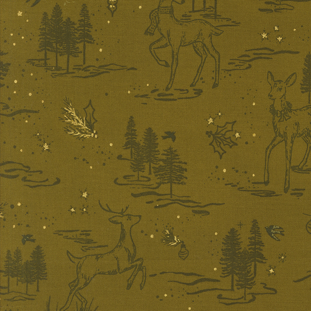 Old World Yuletide Deer Landscape Pickle by Fancy That Design House