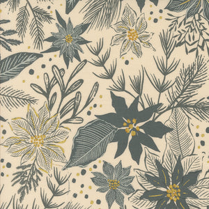 Old World Yuletide Poinsettias Eggshell by Fancy That Design House