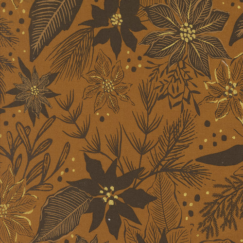 Old World Yuletide Poinsettias Sienna by Fancy That Design House