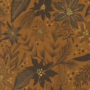 Old World Yuletide Poinsettias Sienna by Fancy That Design House