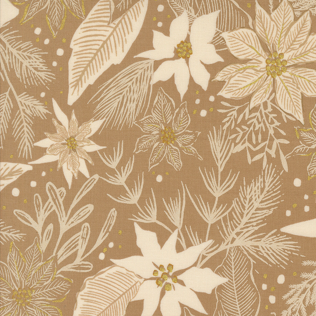 Old World Yuletide Poinsettias Mushroom by Fancy That Design House
