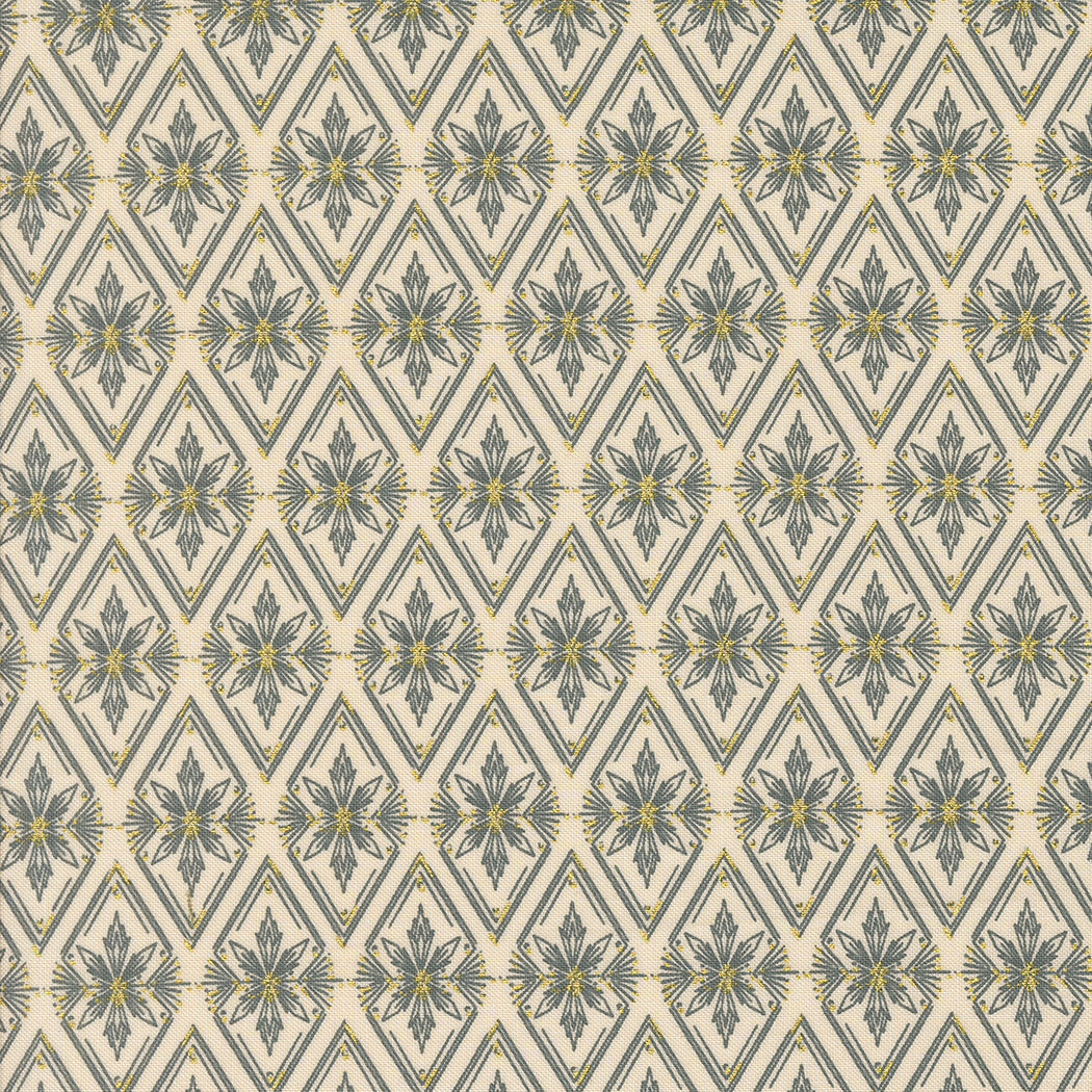 Old World Yuletide Diamonds Eggshell by Fancy That Design House