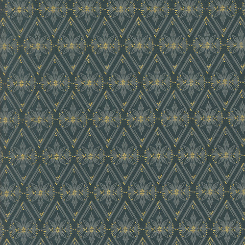 Old World Yuletide Diamonds Midnight by Fancy That Design House