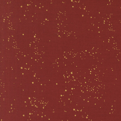 Old World Yuletide Snow Speckles Crimson by Fancy That Design House