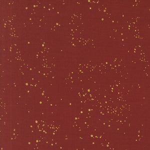 Old World Yuletide Snow Speckles Crimson by Fancy That Design House
