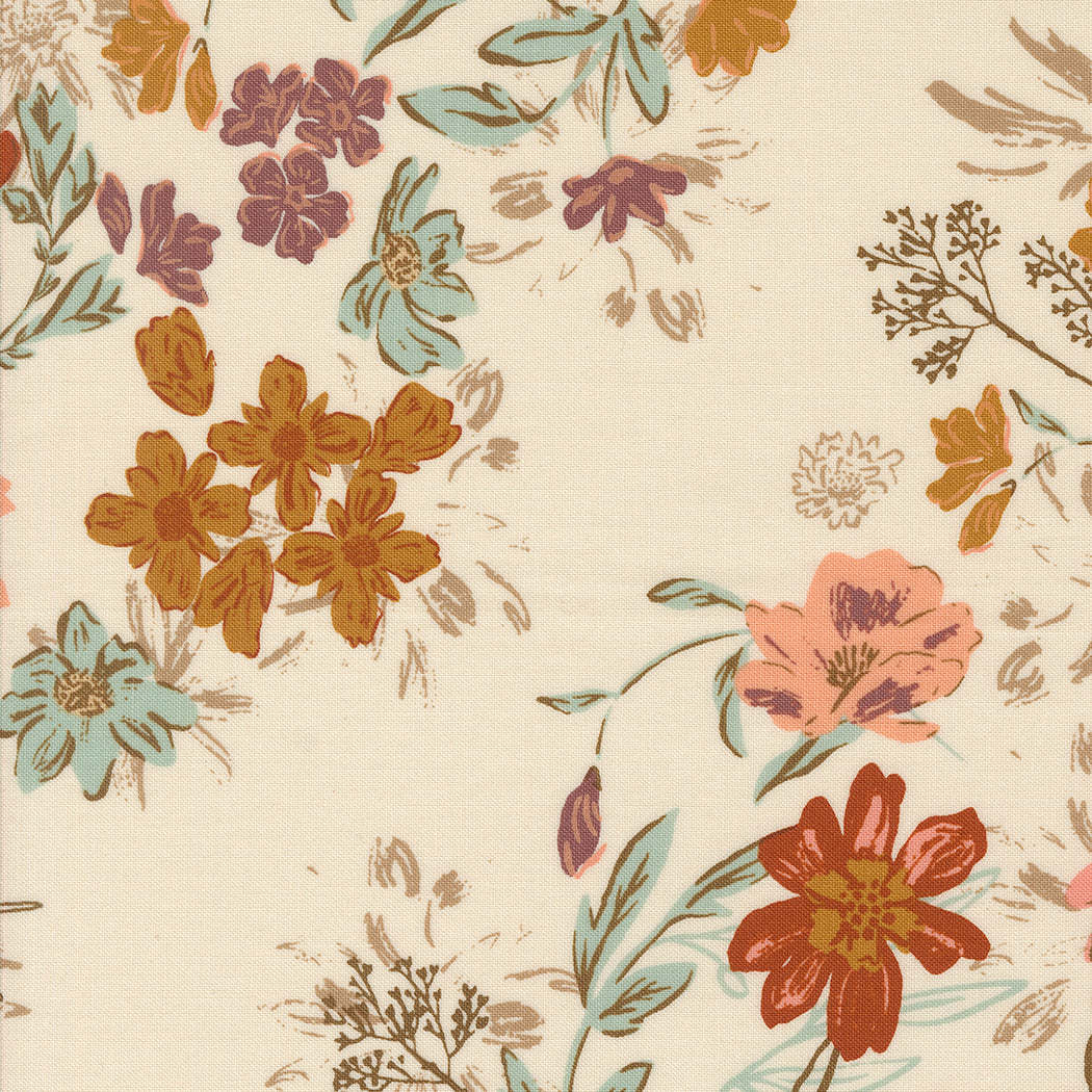 Foraged, Found, and Hand Me Down Harvest Blooms Eggshell by Fancy That Design House