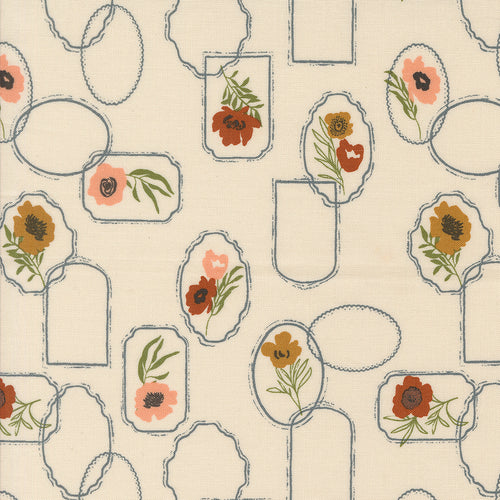 Foraged, Found, and Hand Me Down Cameo Florals Eggshell by Fancy That Design House