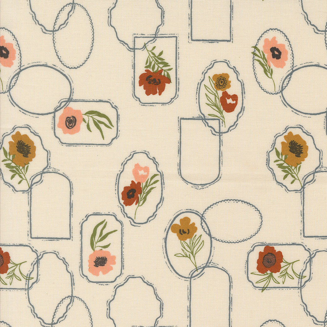 Foraged, Found, and Hand Me Down Cameo Florals Eggshell by Fancy That Design House
