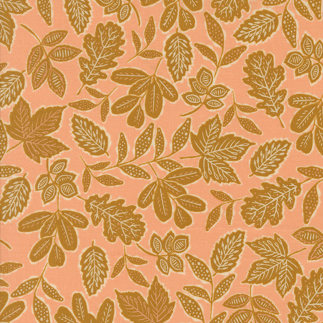 Foraged, Found, and Hand Me Down Leafage Peach by Fancy That Design House