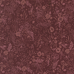 Foraged, Found, and Hand Me Down Field of Flowers Merlot by Fancy That Design House