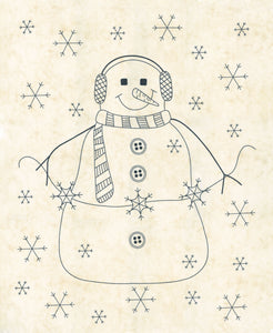 Snowman Gatherings IV Panel by Primitive Gatherings