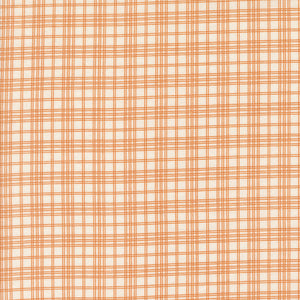 Pumpkin Spice Gatherings Open Plaid Cream Pumpkin by Primitive Gatherings