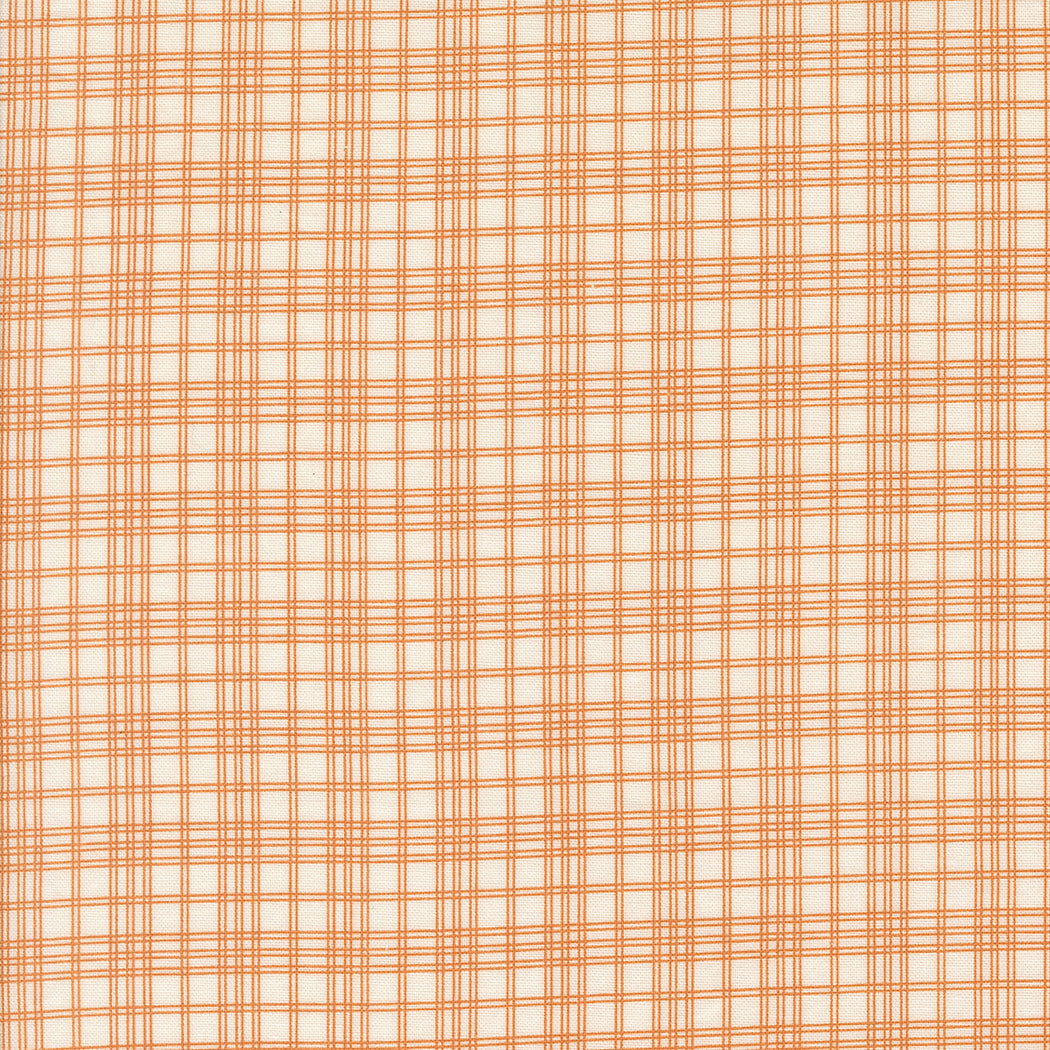 Pumpkin Spice Gatherings Open Plaid Cream Pumpkin by Primitive Gatherings