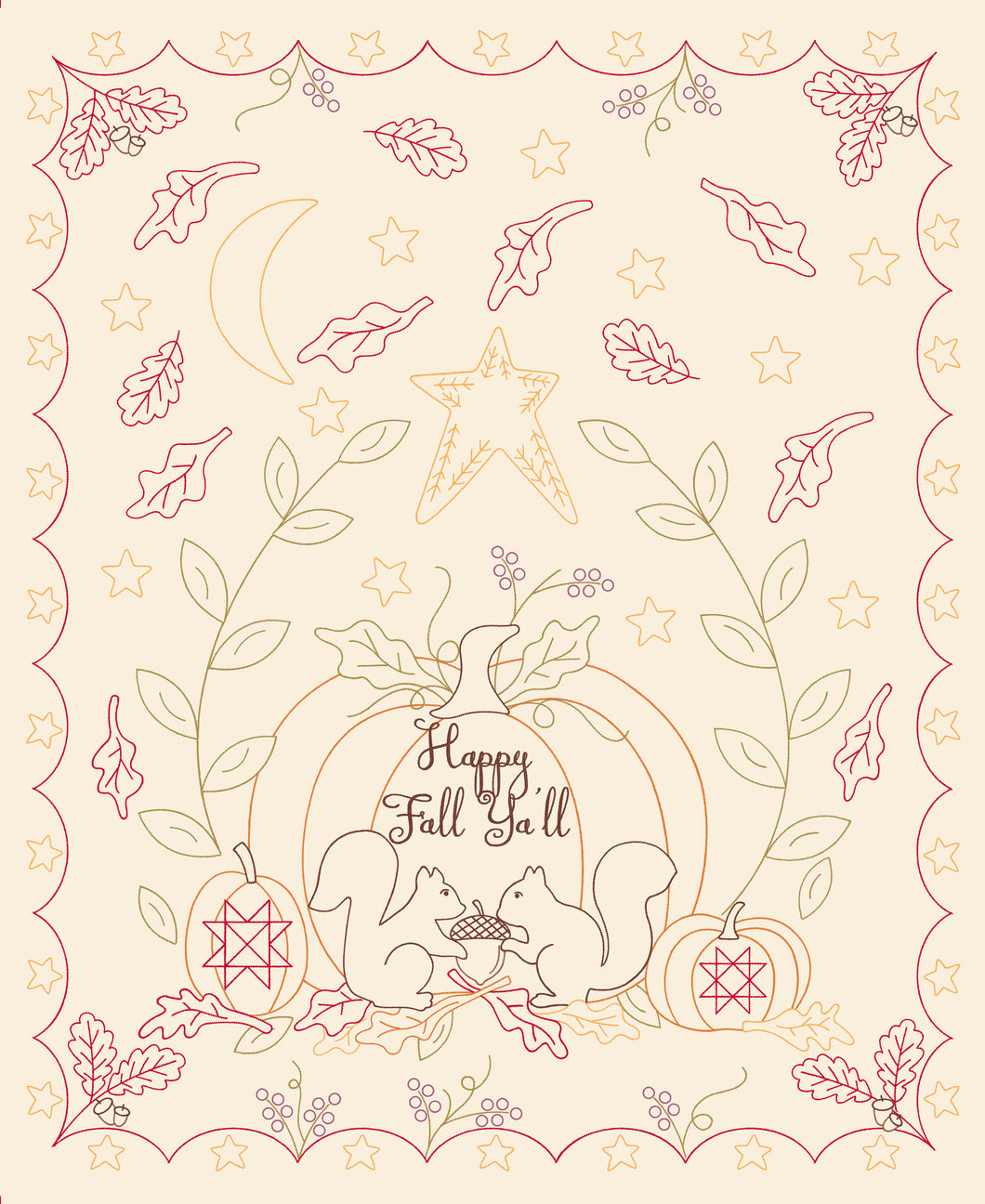 Pumpkin Spice Gatherings Panel Multi by Primitive Gatherings