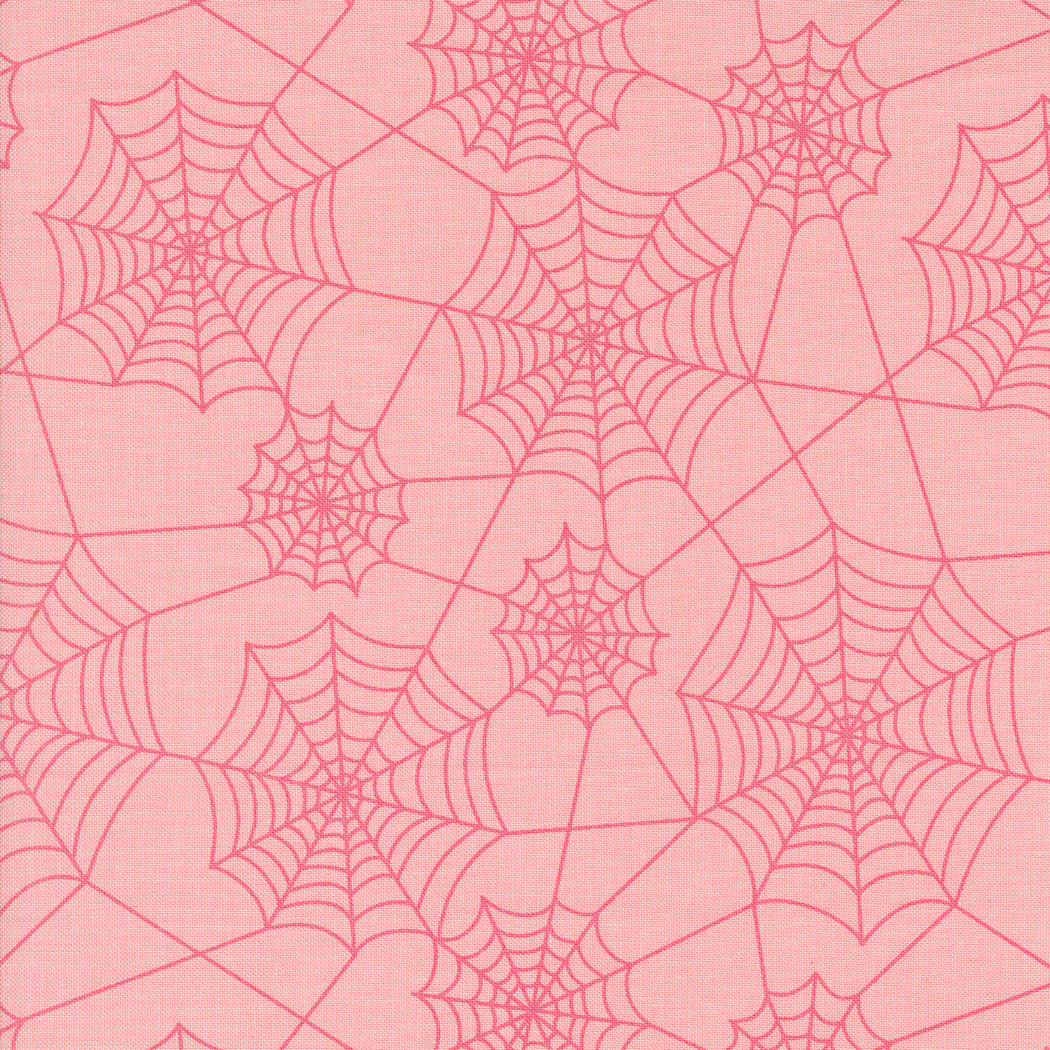 Hey Boo - Novelty Spiderwebs Bubble Gum Pink by Lella Boutique