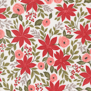Berry and Pine Poinsettia Party Snow by Lella Boutique