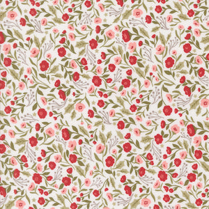 Berry and Pine Christmas Posies Snow by Lella Boutique