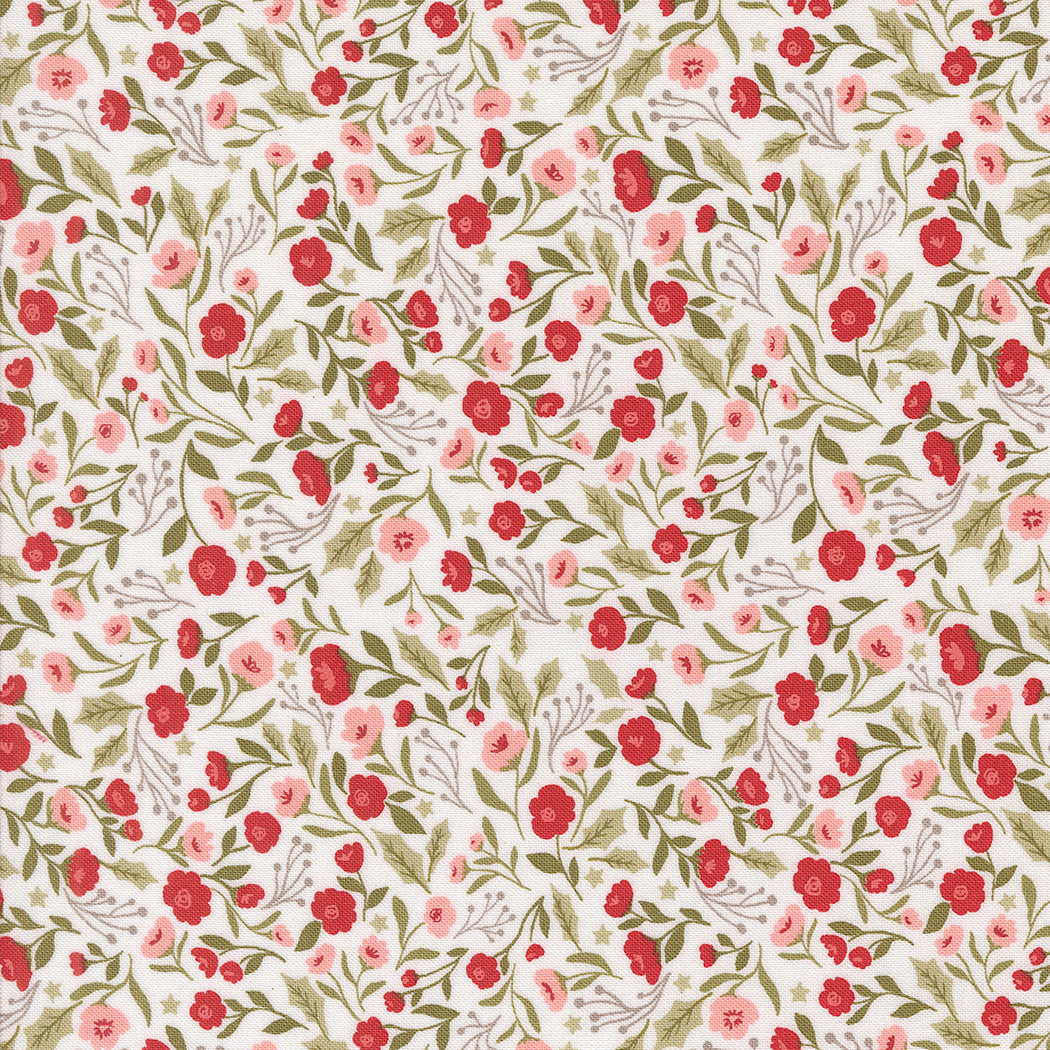Berry and Pine Christmas Posies Snow by Lella Boutique