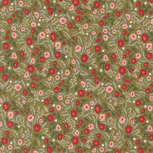 Berry and Pine Christmas Posies Sage by Lella Boutique