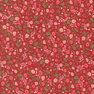 Berry and Pine Christmas Posies Cranberry by Lella Boutique
